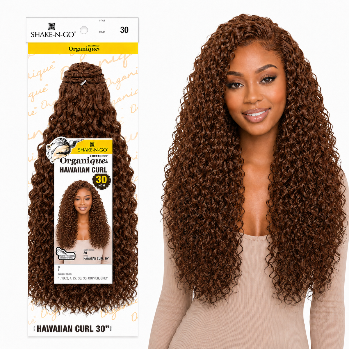 Shake-N-Go Hawaiian Curl Organique (14-36")