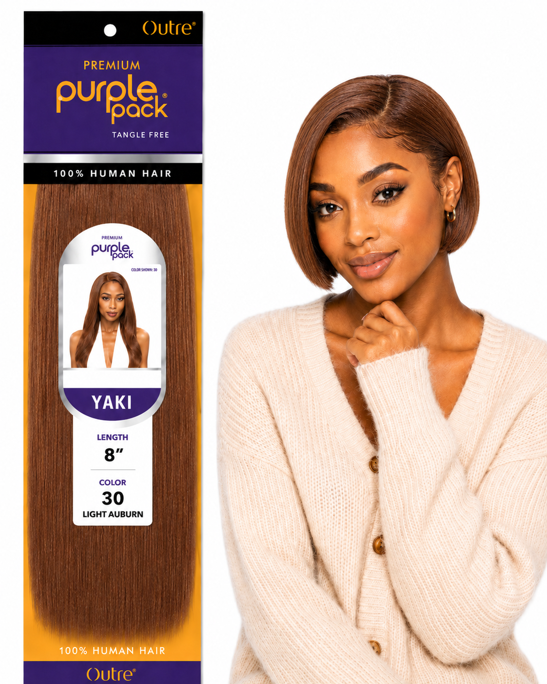 Outre Premium Purple Pack Yaki Human Hair Weave