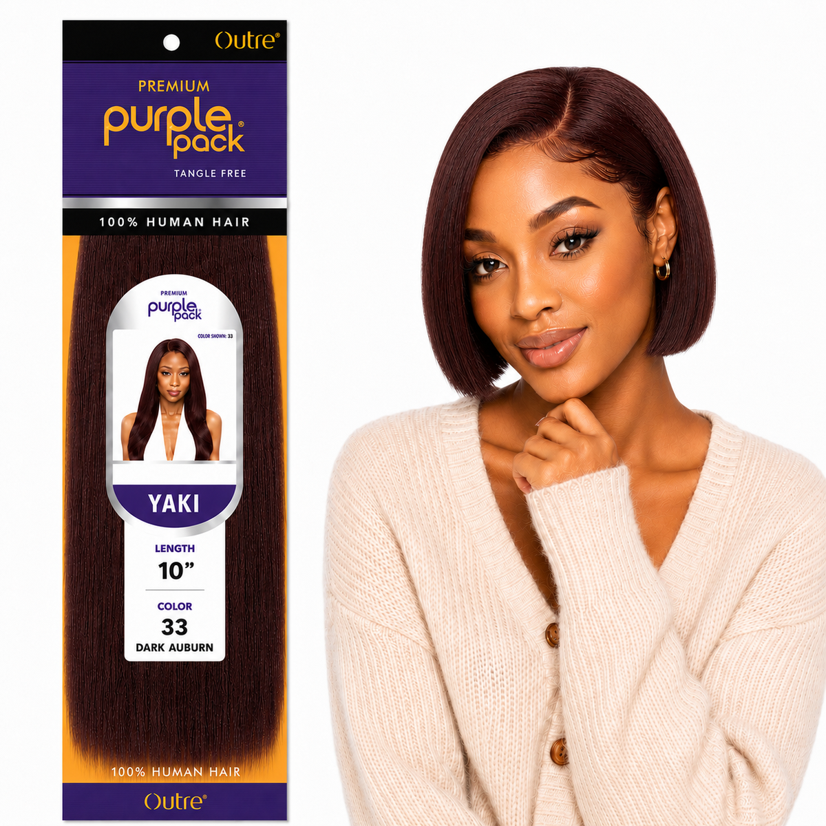 Outre Premium Purple Pack Yaki Human Hair Weave