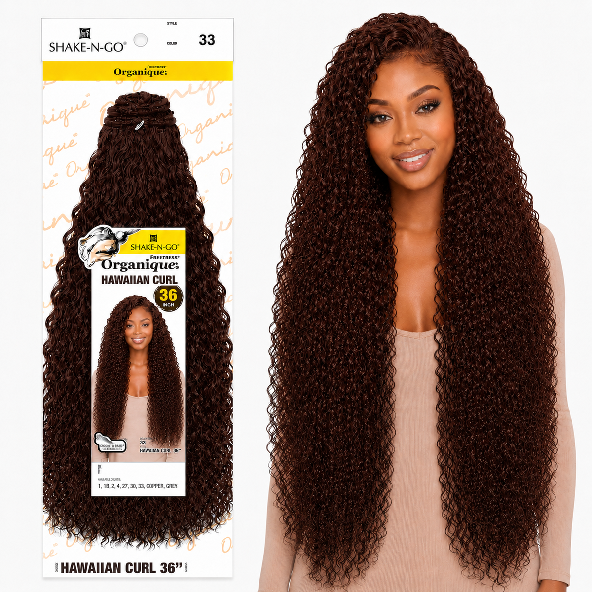 Shake-N-Go Hawaiian Curl Organique (14-36")