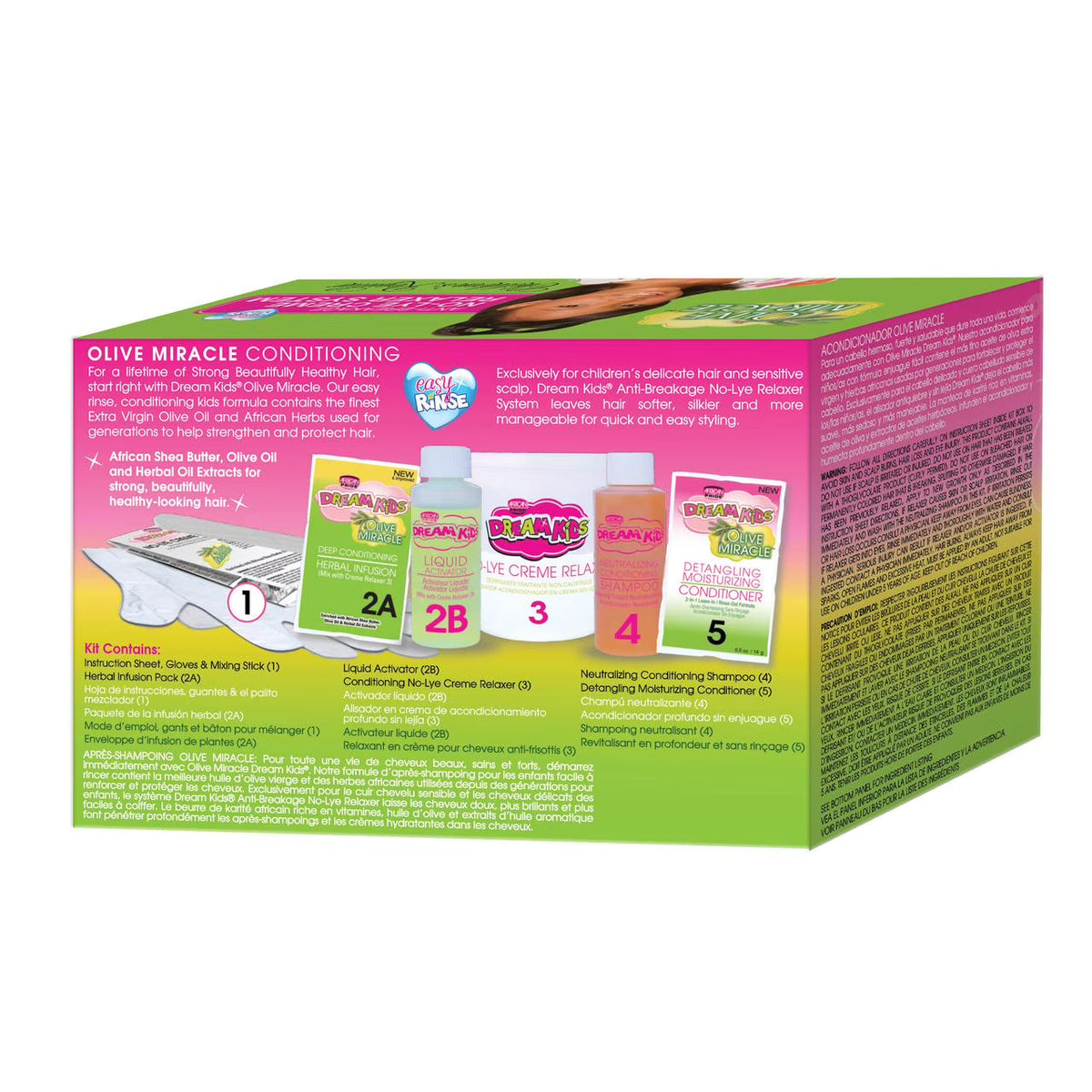 African Pride Dream Kids Olive Miracle No-Lye Relaxer Kit — Regular