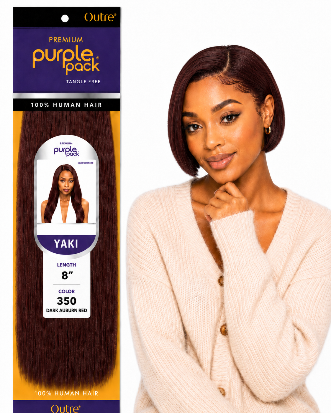 Outre Premium Purple Pack Yaki Human Hair Weave