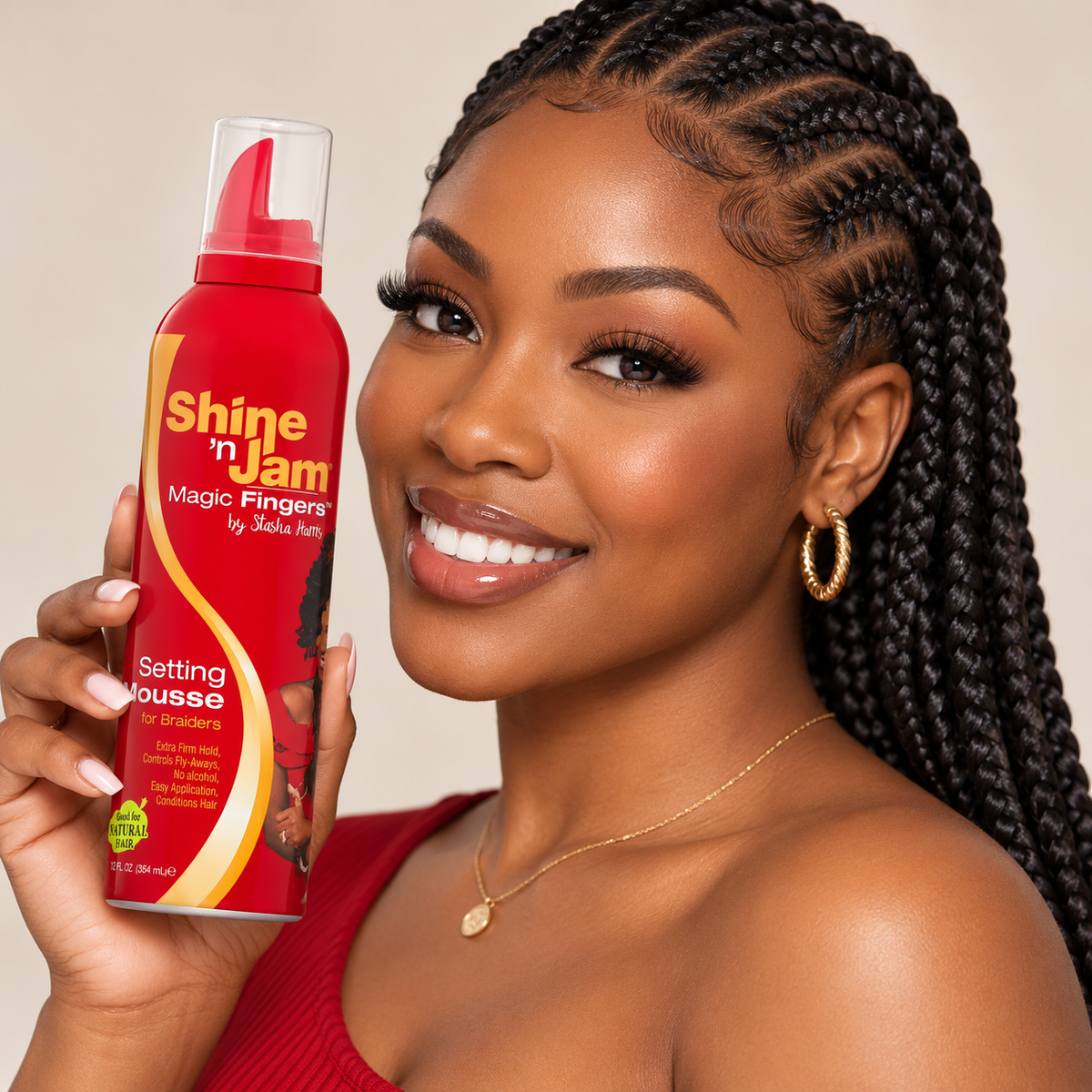 Ampro Shine 'n Jam Magic Fingers Setting Mousse 12 fl oz