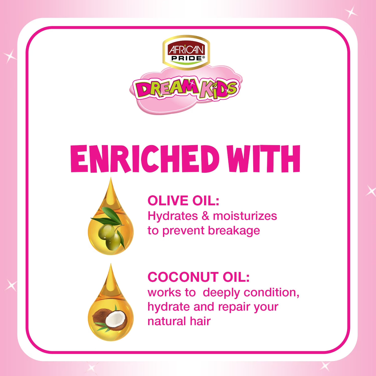 African Pride Dream Kids Olive Miracle No-Lye Relaxer Kit — Regular