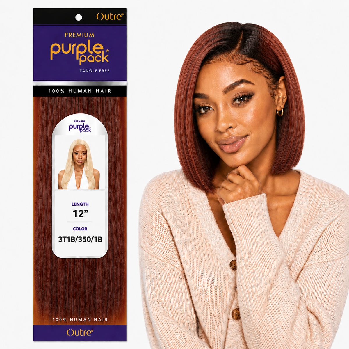 Outre Premium Purple Pack Yaki Human Hair Weave