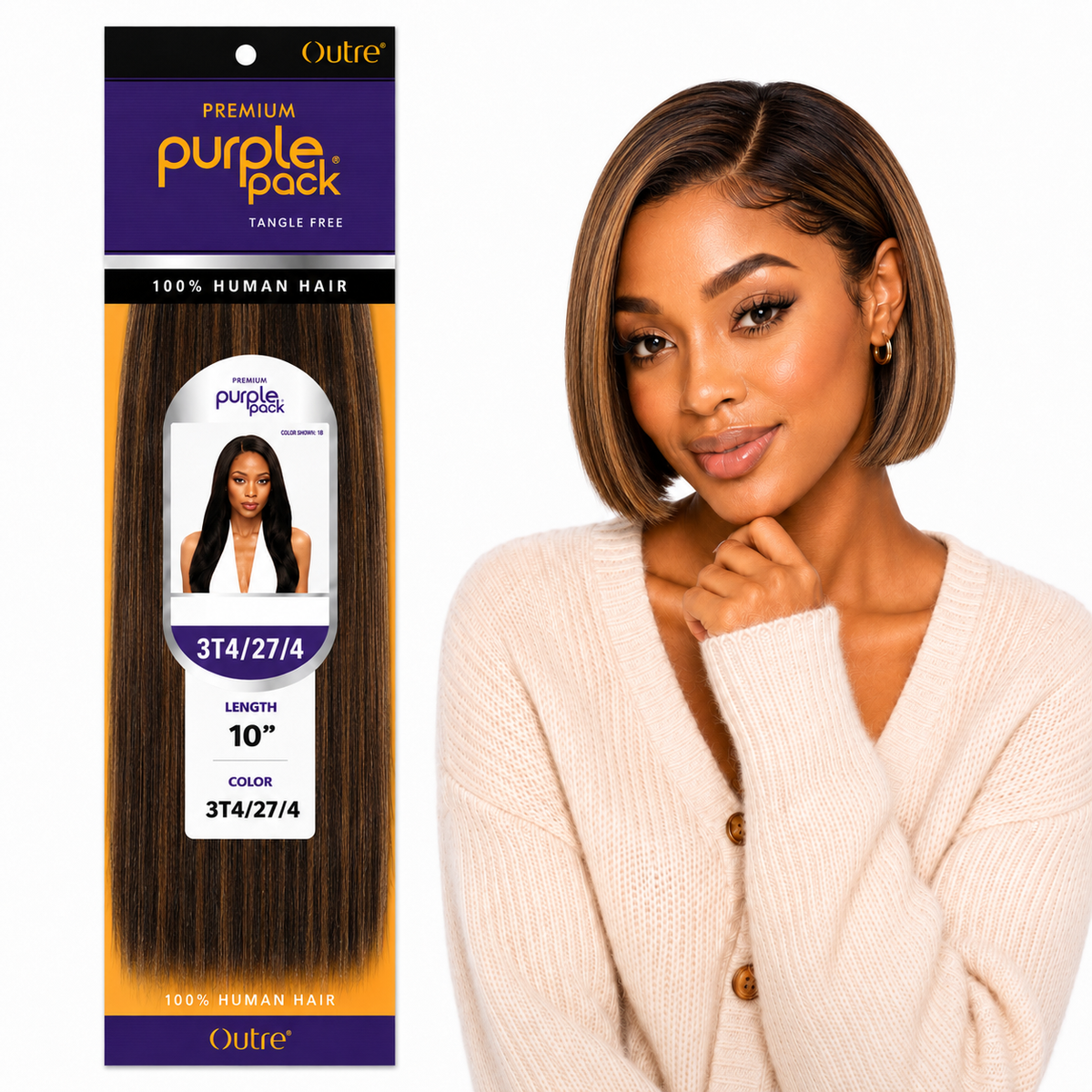Outre Premium Purple Pack Yaki Human Hair Weave