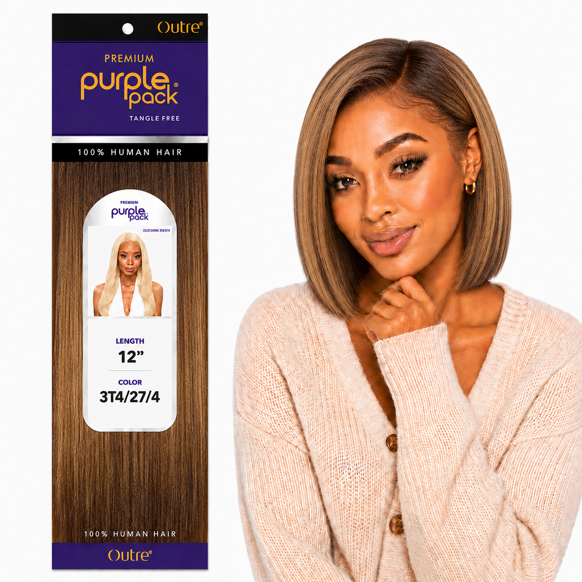 Outre Premium Purple Pack Yaki Human Hair Weave