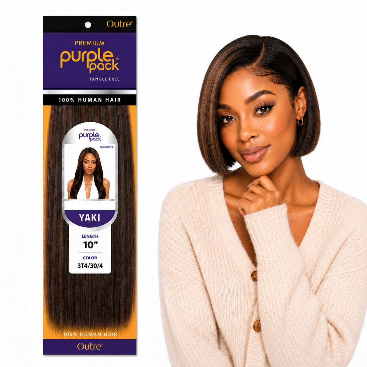 Outre Premium Purple Pack Yaki Human Hair Weave
