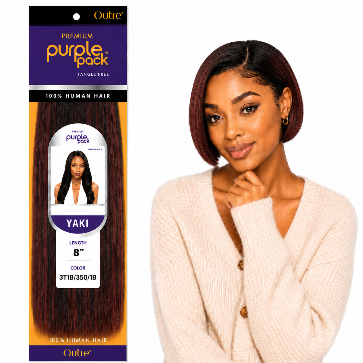 Outre Premium Purple Pack Yaki Human Hair Weave