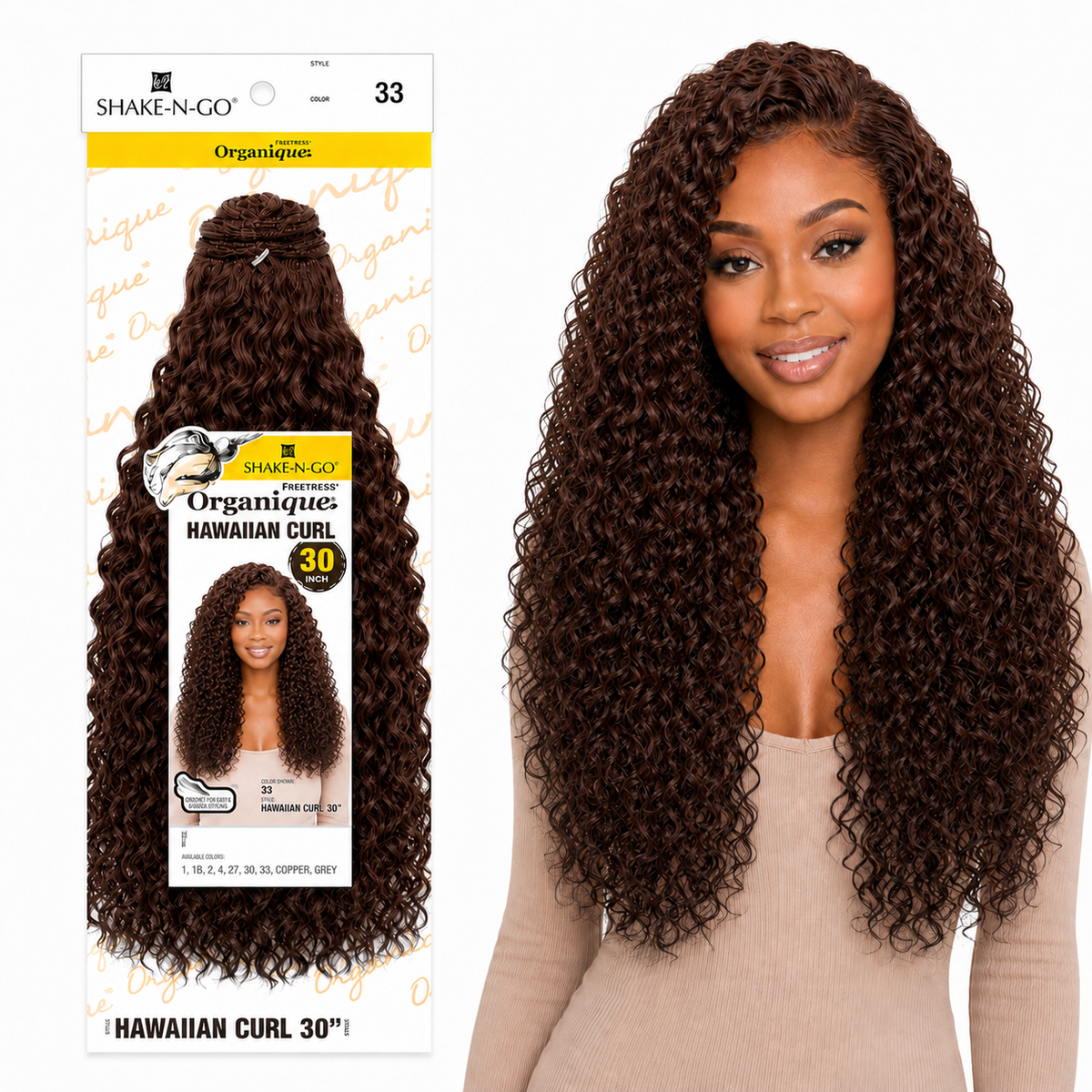 Shake-N-Go Hawaiian Curl Organique (14-36")