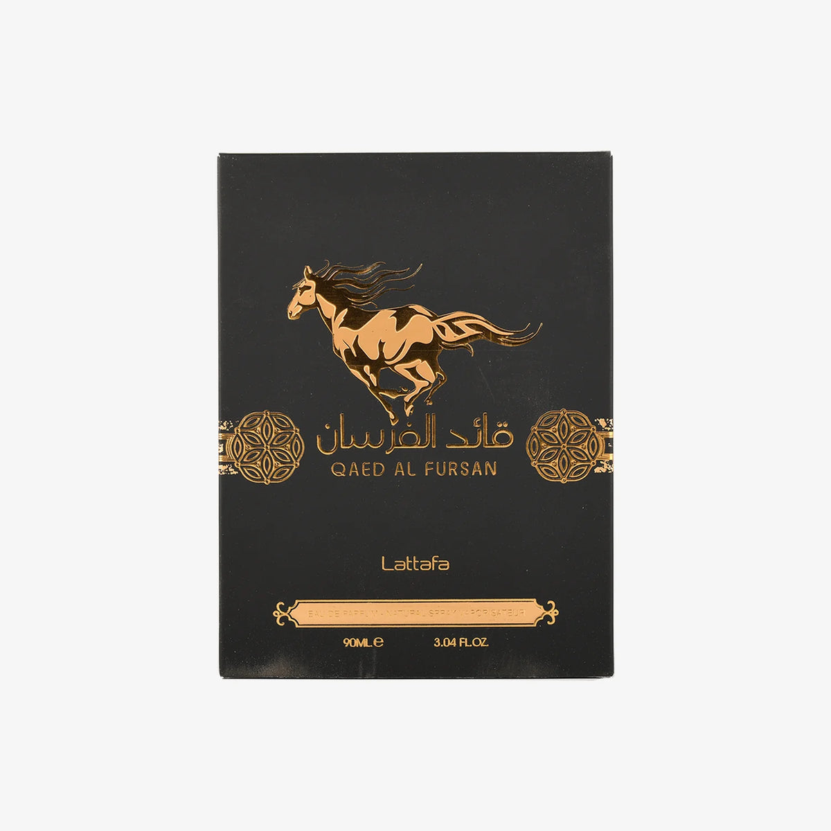 Lattafa Qaed Al Fursan Eau De Parfum Spray - Black & Gold Square Bottle - 90ml / 3.0 oz