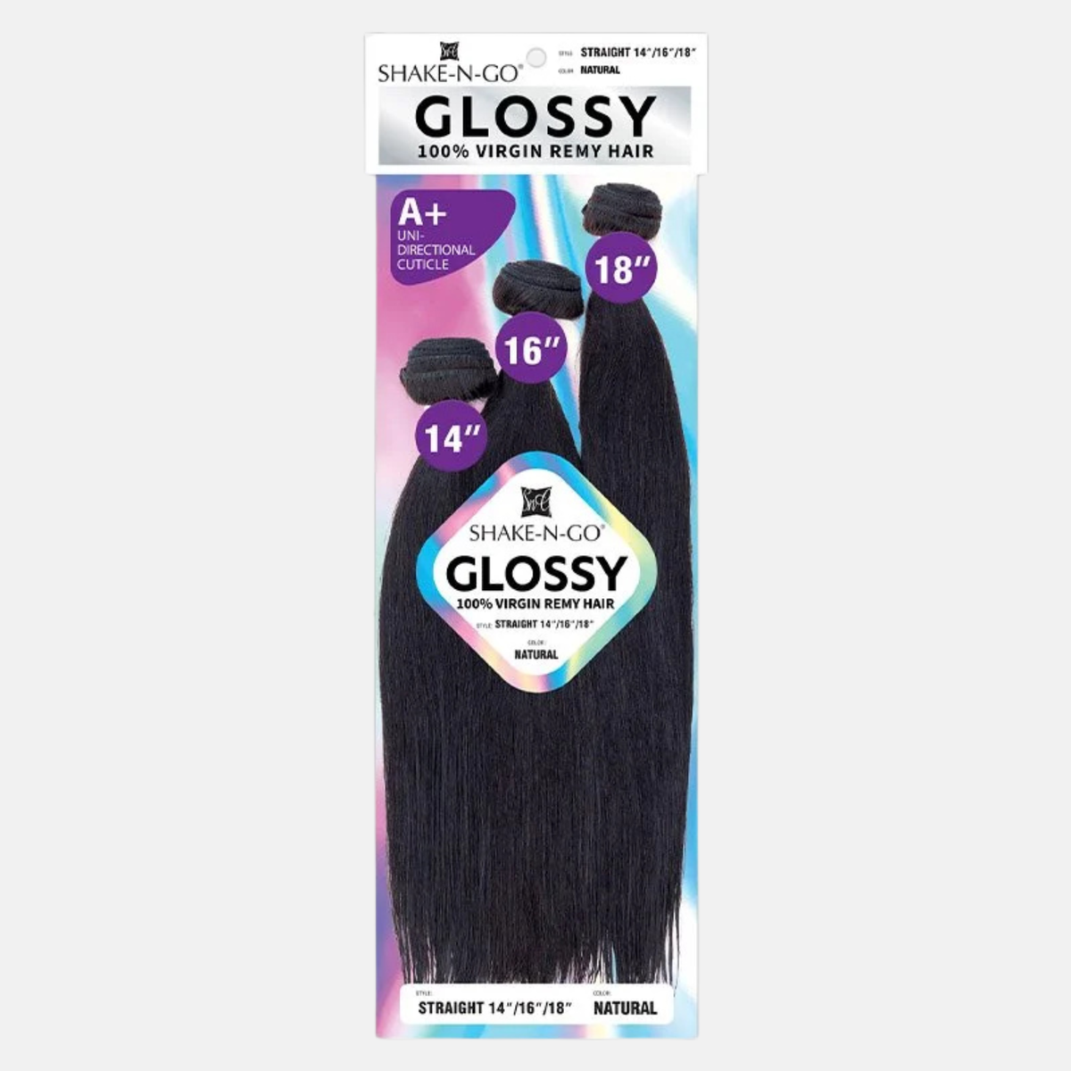 Shake-N-Go Glossy Straight 100% Virgin Remy Hair Weave (3 Bundle)
