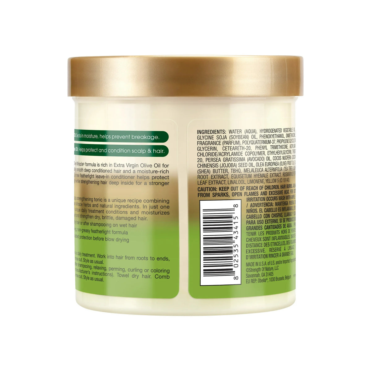 African Pride Olive Miracle Leave-In Conditioner Anti-Breakage, 15 oz (425 g)