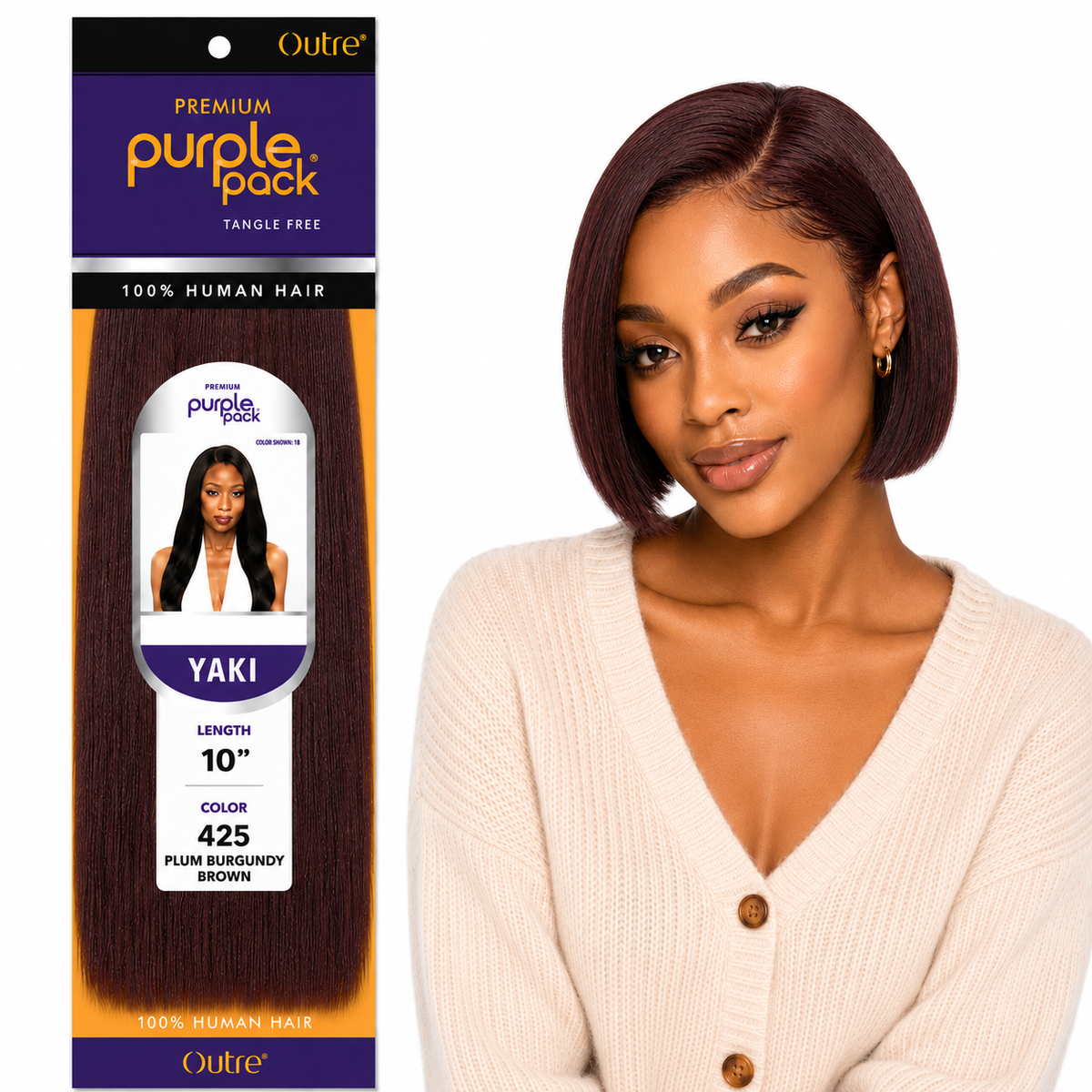 Outre Premium Purple Pack Yaki Human Hair Weave