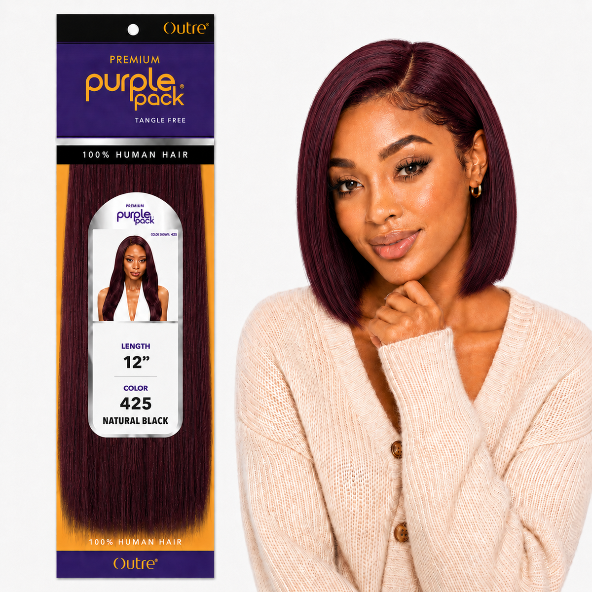 Outre Premium Purple Pack Yaki Human Hair Weave