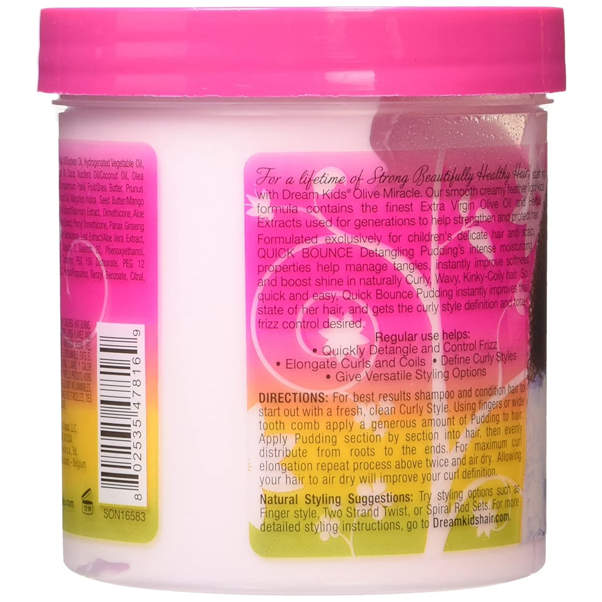 African Pride Dream Kids Olive Miracle Quick Bounce Detangling Pudding, 15 oz (425 g)