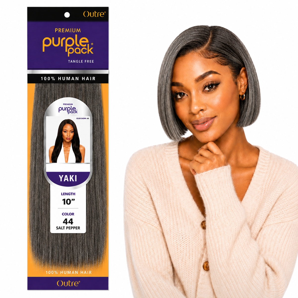 Outre Premium Purple Pack Yaki Human Hair Weave