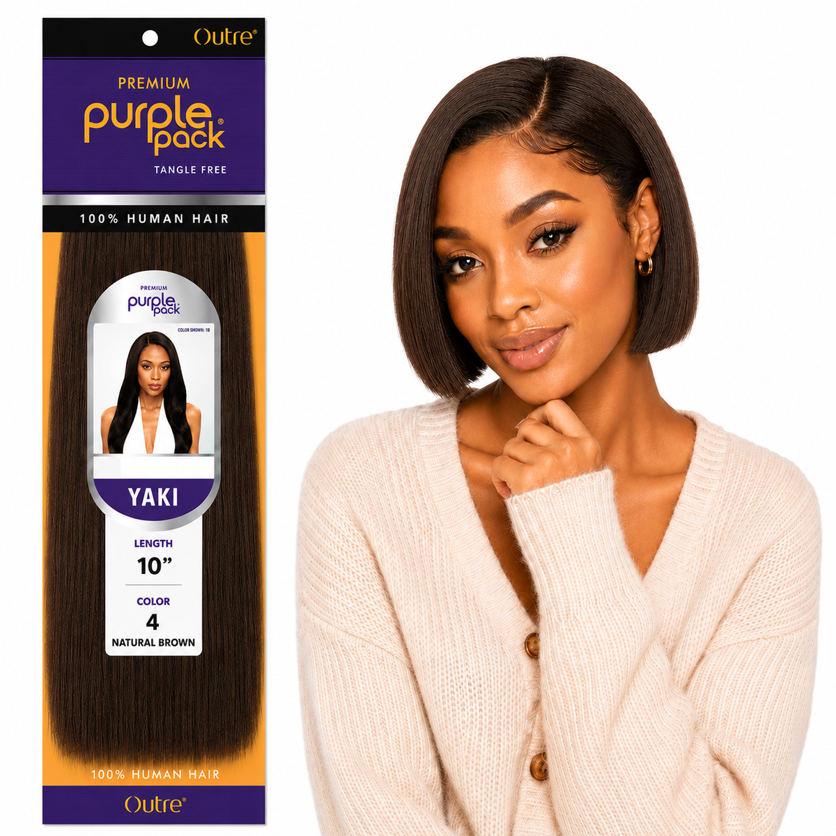 Outre Premium Purple Pack Yaki Human Hair Weave
