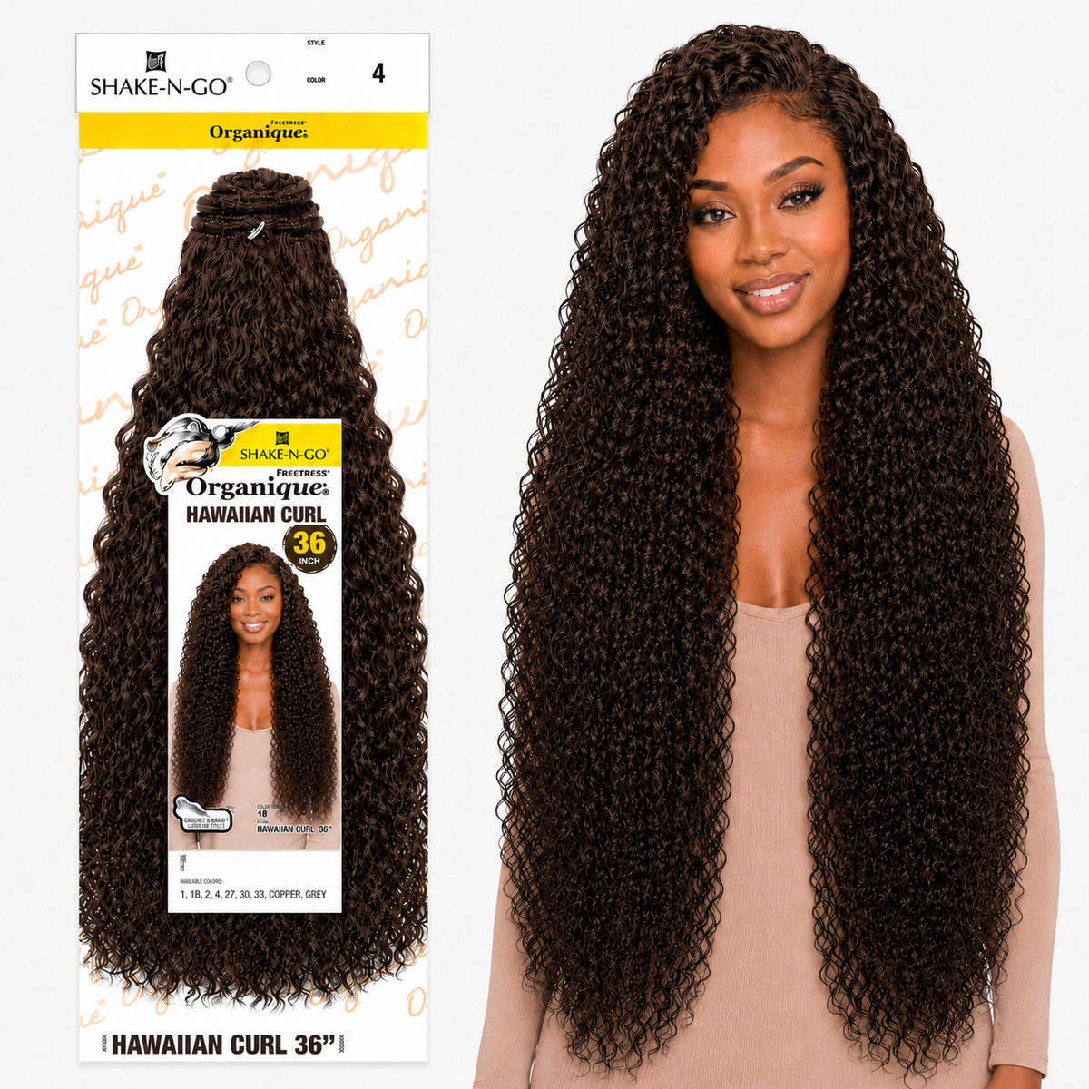 Shake-N-Go Hawaiian Curl Organique (14-36")