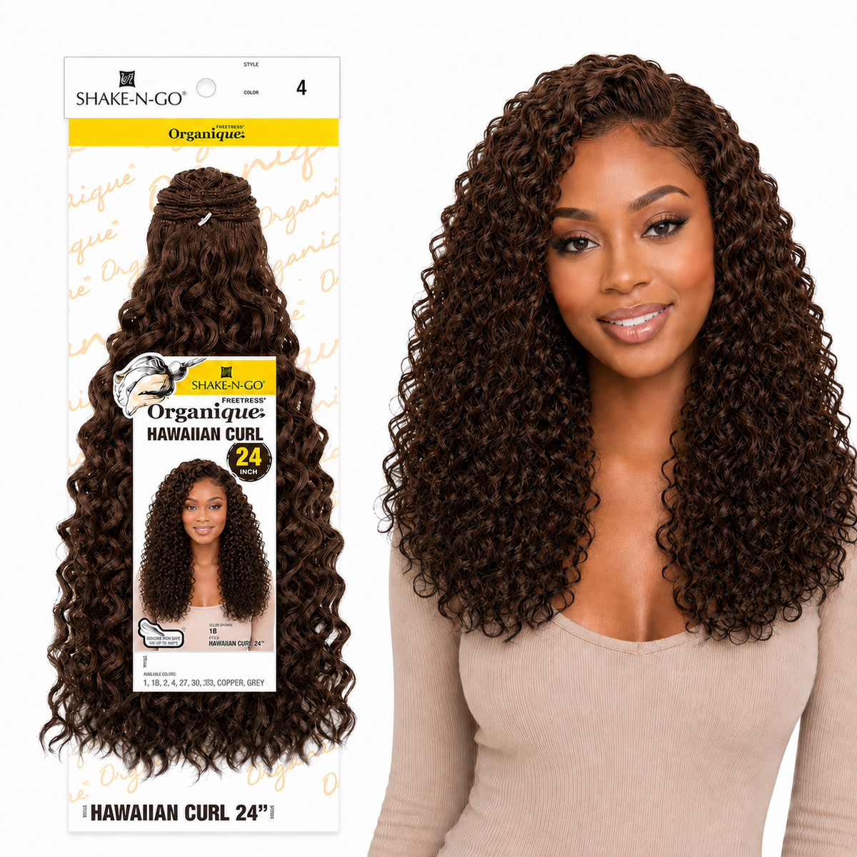 Shake-N-Go Hawaiian Curl Organique (14-36")