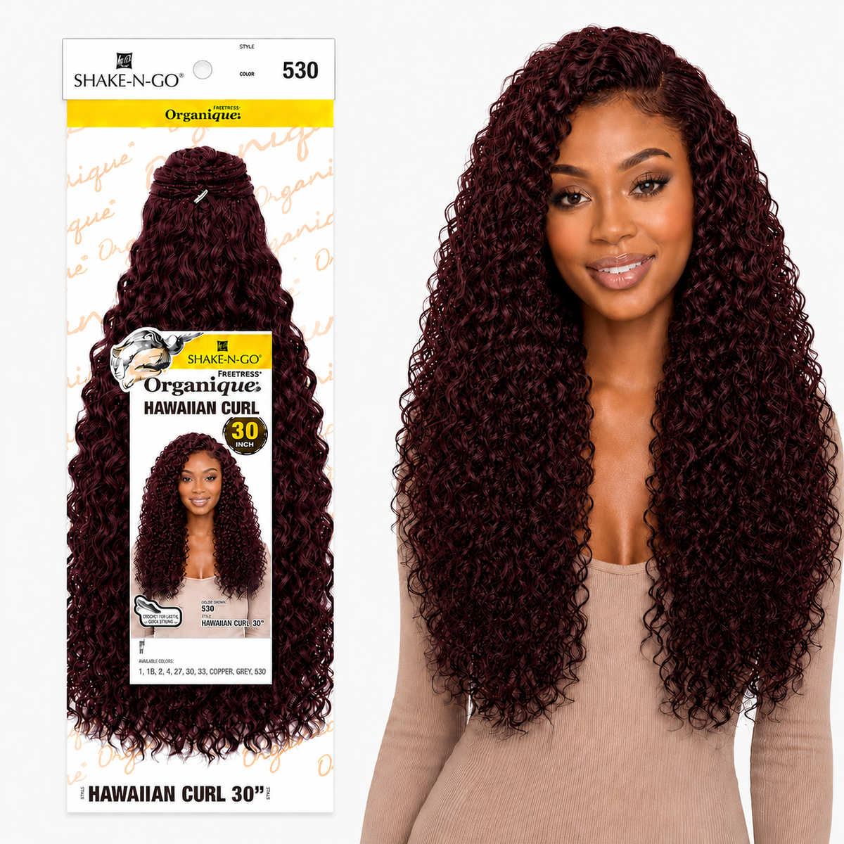 Shake-N-Go Hawaiian Curl Organique (14-36")
