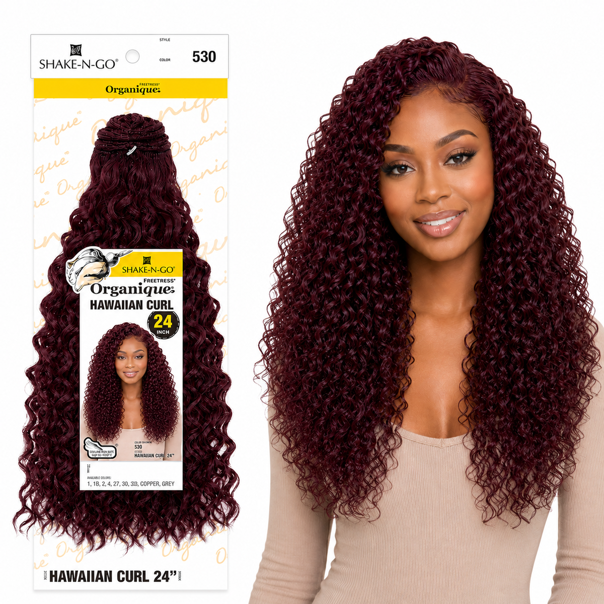 Shake-N-Go Hawaiian Curl Organique (14-36")