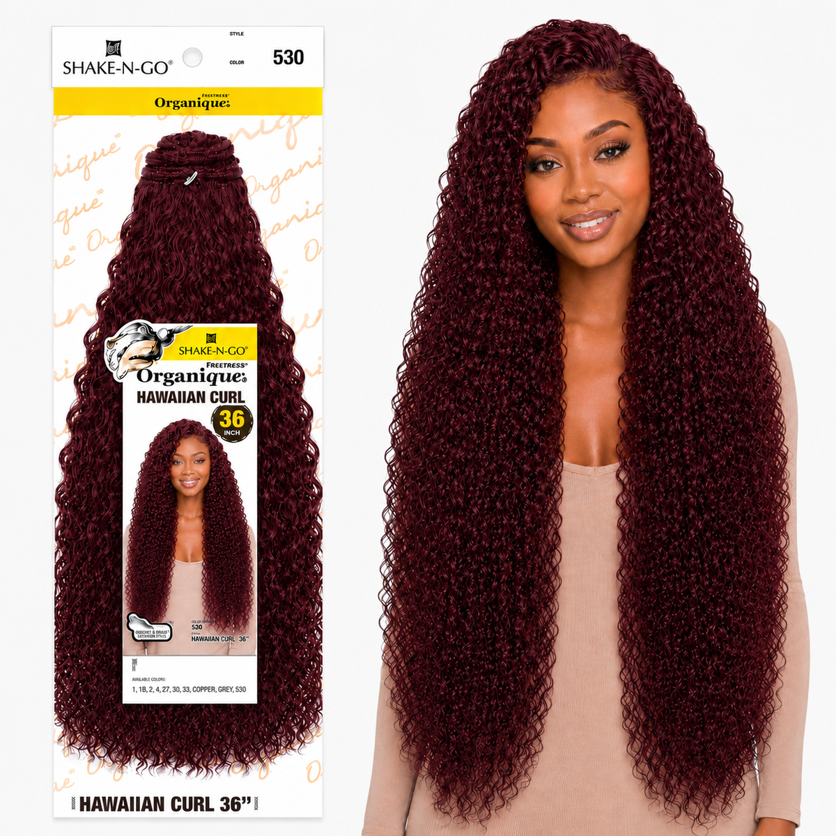 Shake-N-Go Hawaiian Curl Organique (14-36")