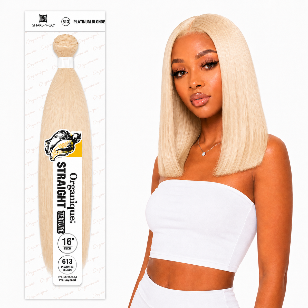 Shake-N-Go Organique Straight Weave – Premium Fiber (10”–36”)