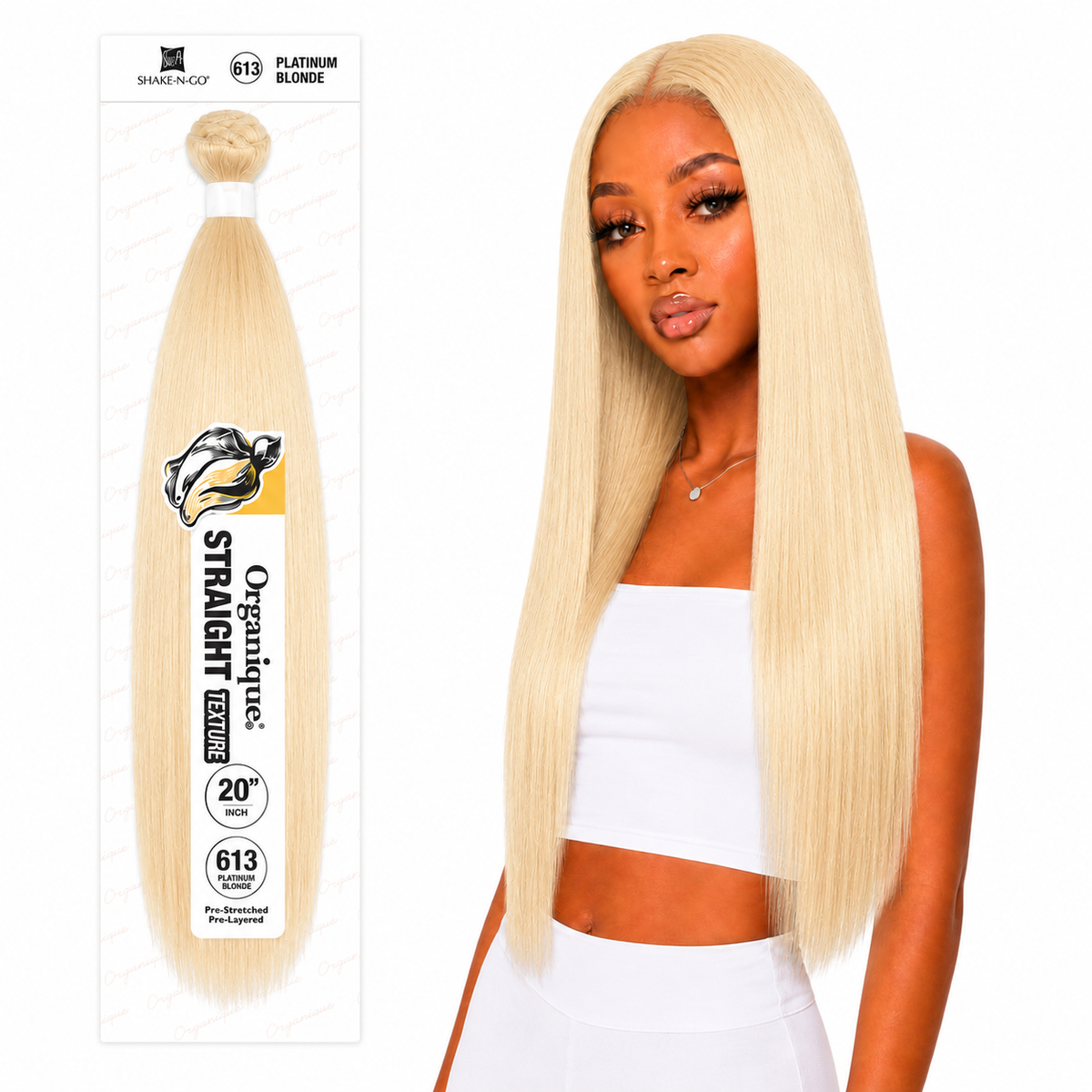 Shake-N-Go Organique Straight Weave – Premium Fiber (10”–36”)