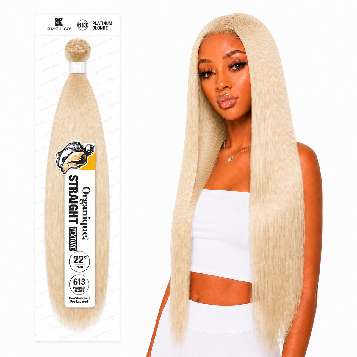 Shake-N-Go Organique Straight Weave – Premium Fiber (10”–36”)
