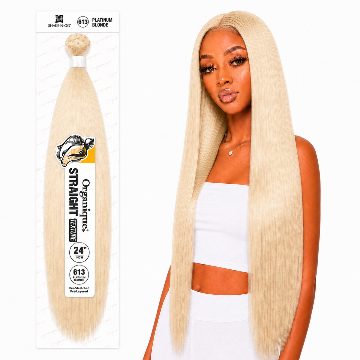Shake-N-Go Organique Straight Weave – Premium Fiber (10”–36”)