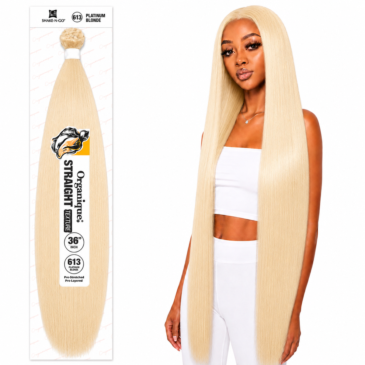 Shake-N-Go Organique Straight Weave – Premium Fiber (10”–36”)
