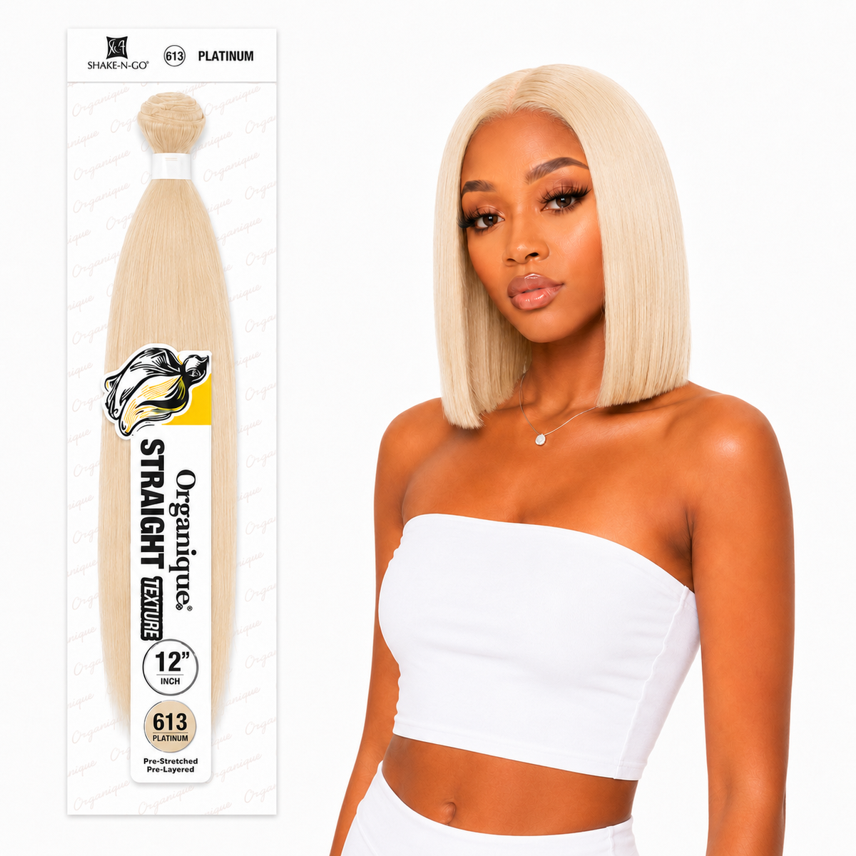 Shake-N-Go Organique Straight Weave – Premium Fiber (10”–36”)