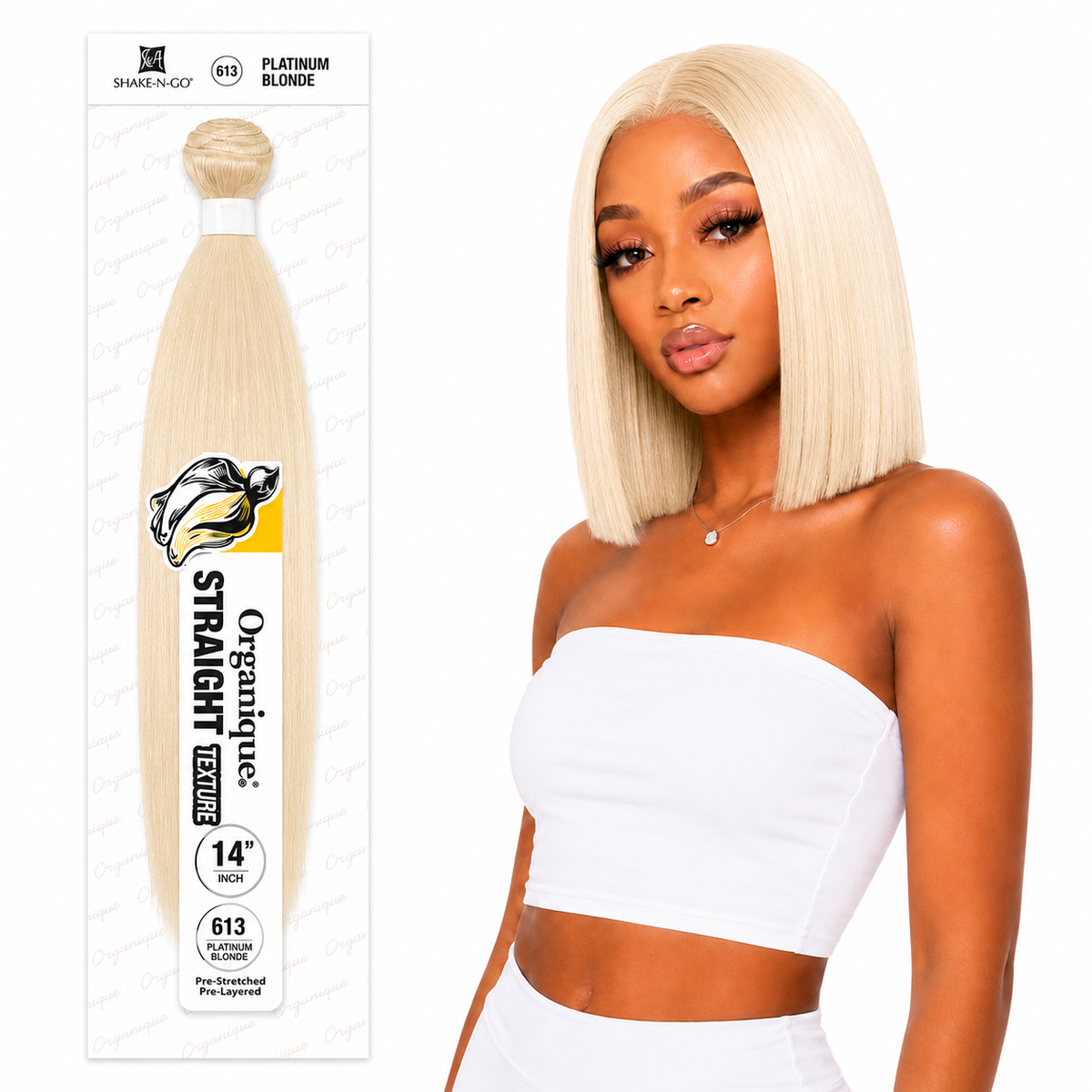Shake-N-Go Organique Straight Weave – Premium Fiber (10”–36”)