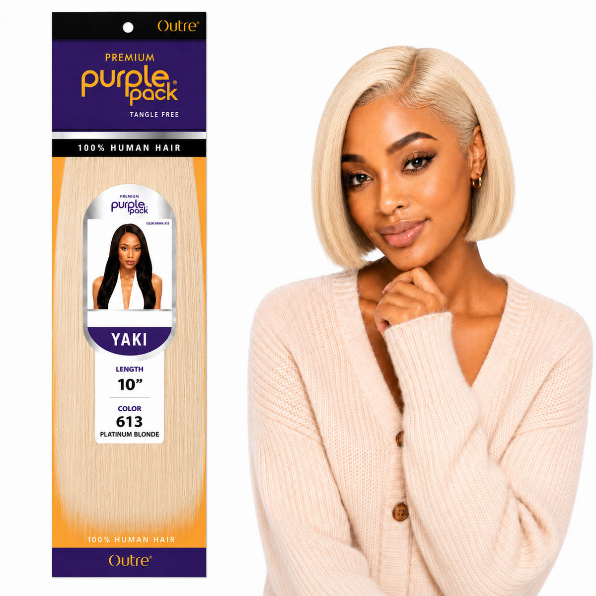 Outre Premium Purple Pack Yaki Human Hair Weave