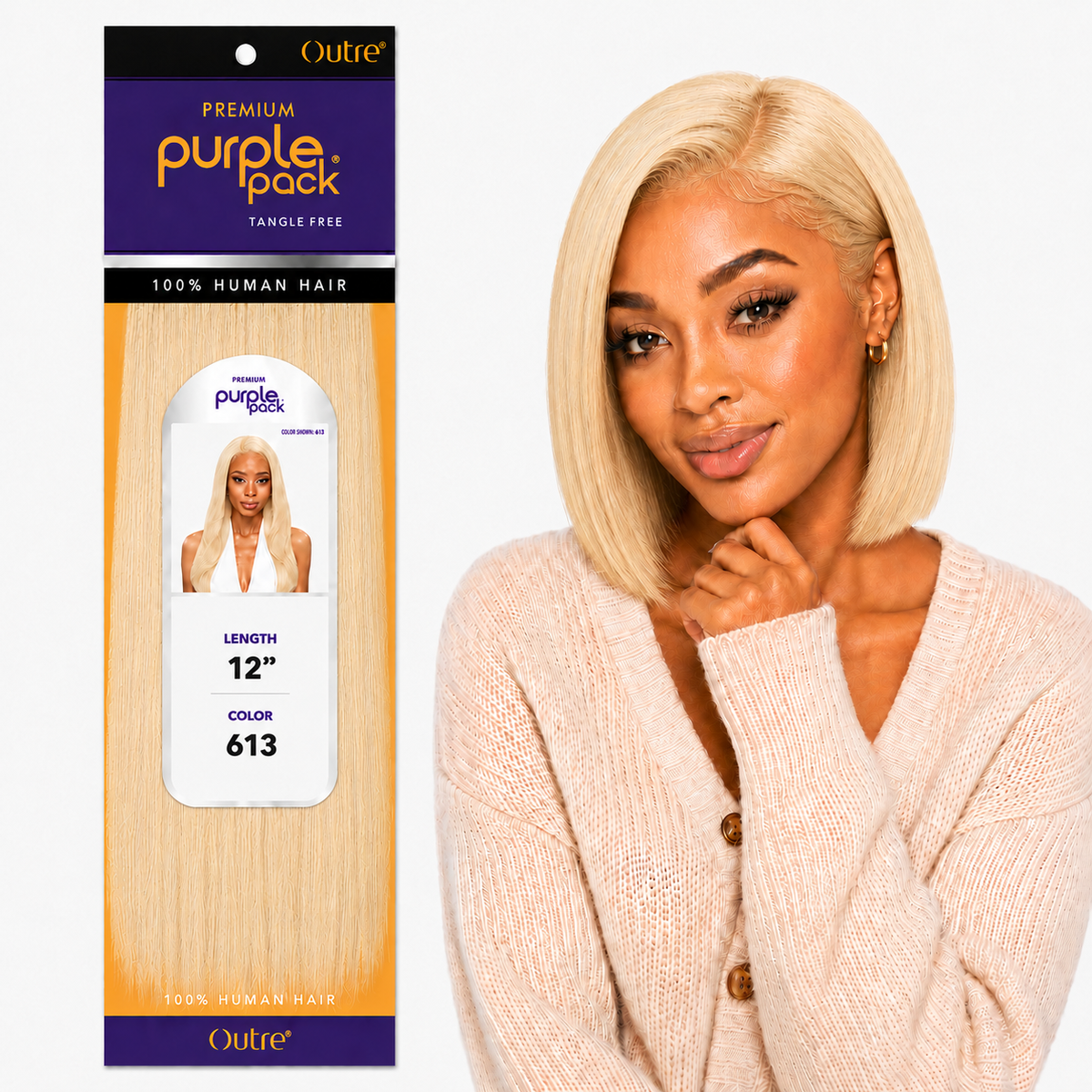 Outre Premium Purple Pack Yaki Human Hair Weave
