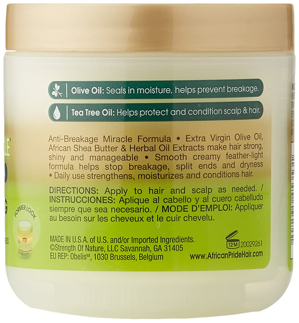 African Pride Olive Miracle Anti-Breakage Hair Creme, 6 oz (170 g)