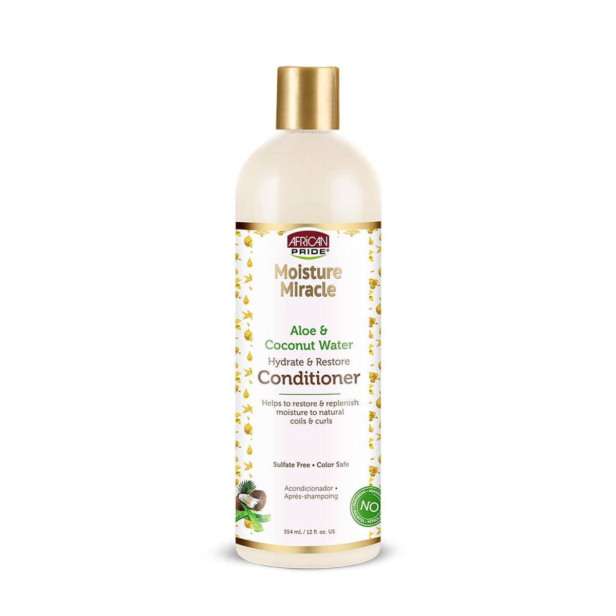 African Pride Moisture Miracle Aloe & Coconut Water Hydrate & Restore Conditioner, 12 oz (354 ml)