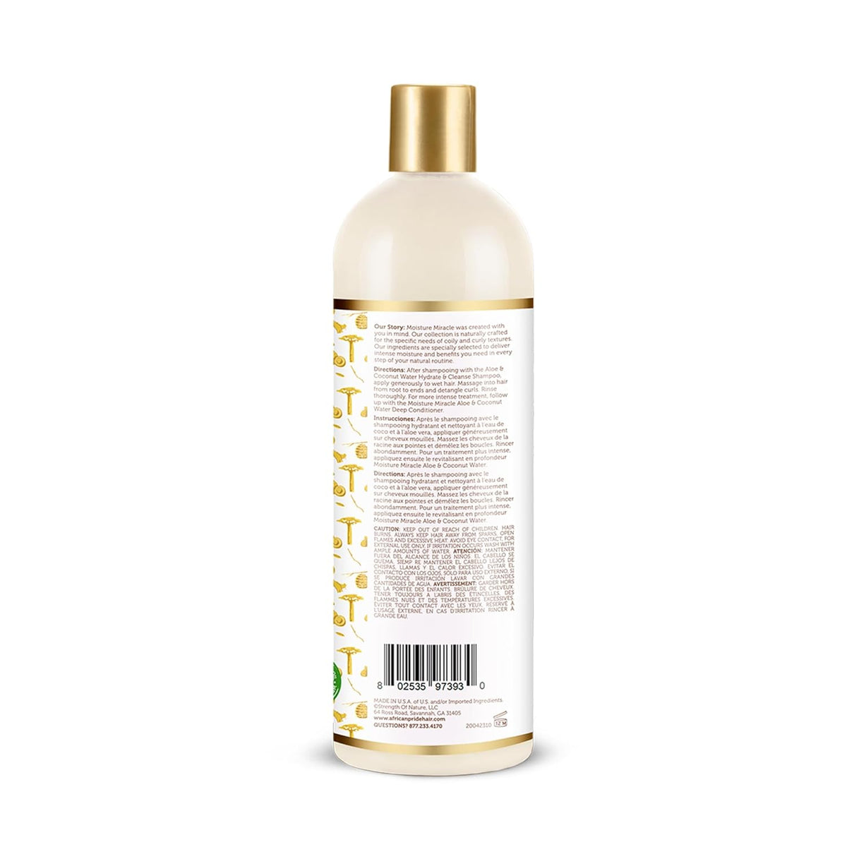 African Pride Moisture Miracle Aloe & Coconut Water Hydrate & Restore Conditioner, 12 oz (354 ml)