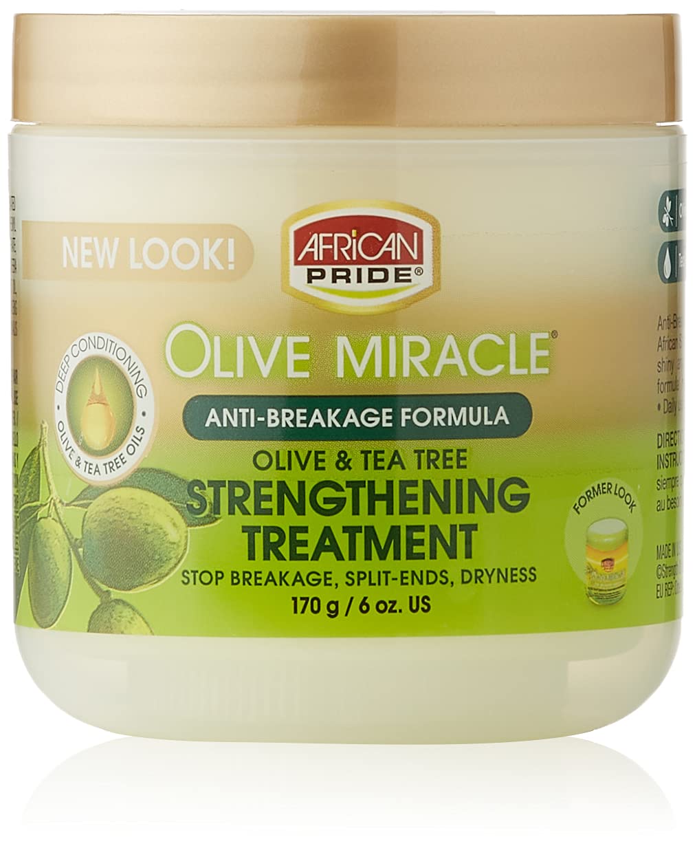 African Pride Olive Miracle Anti-Breakage Hair Creme, 6 oz (170 g)