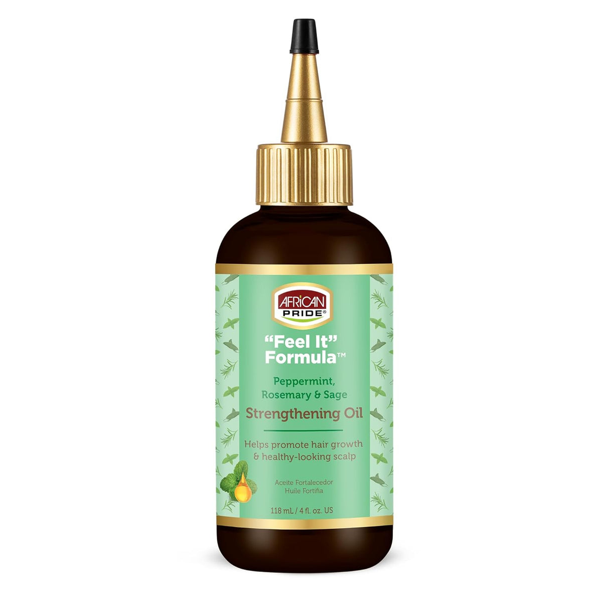 African Pride Feel It Formula Hair Strengthening Oil, 4 oz (118 ml)