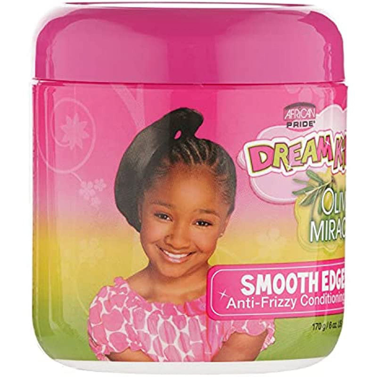 African Pride Dream Kids Olive Miracle Smooth Edges Anti-Frizzy Conditioning Gel, 6 oz (170 g)