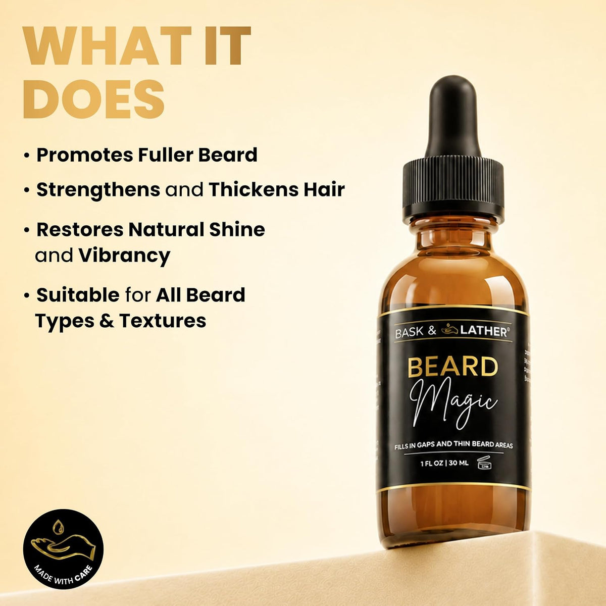 Bask & Lather Beard Growth Magic Beard Growth Oil 1 fl oz (30 ml)