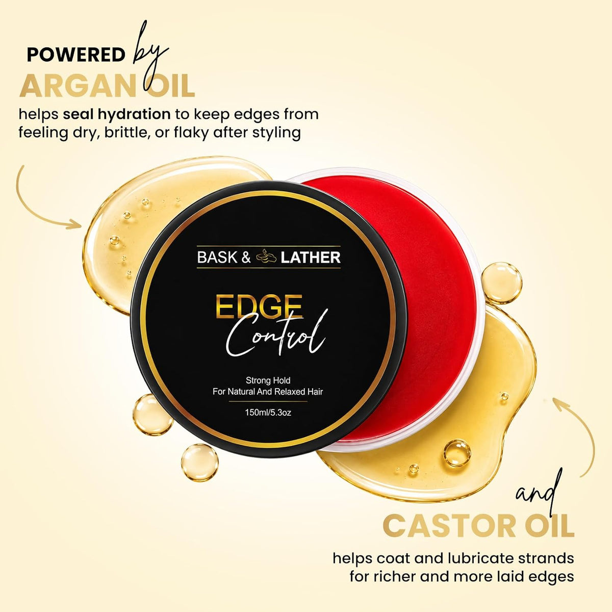 Bask & Lather Strong Hold Thick Edges Edge Control