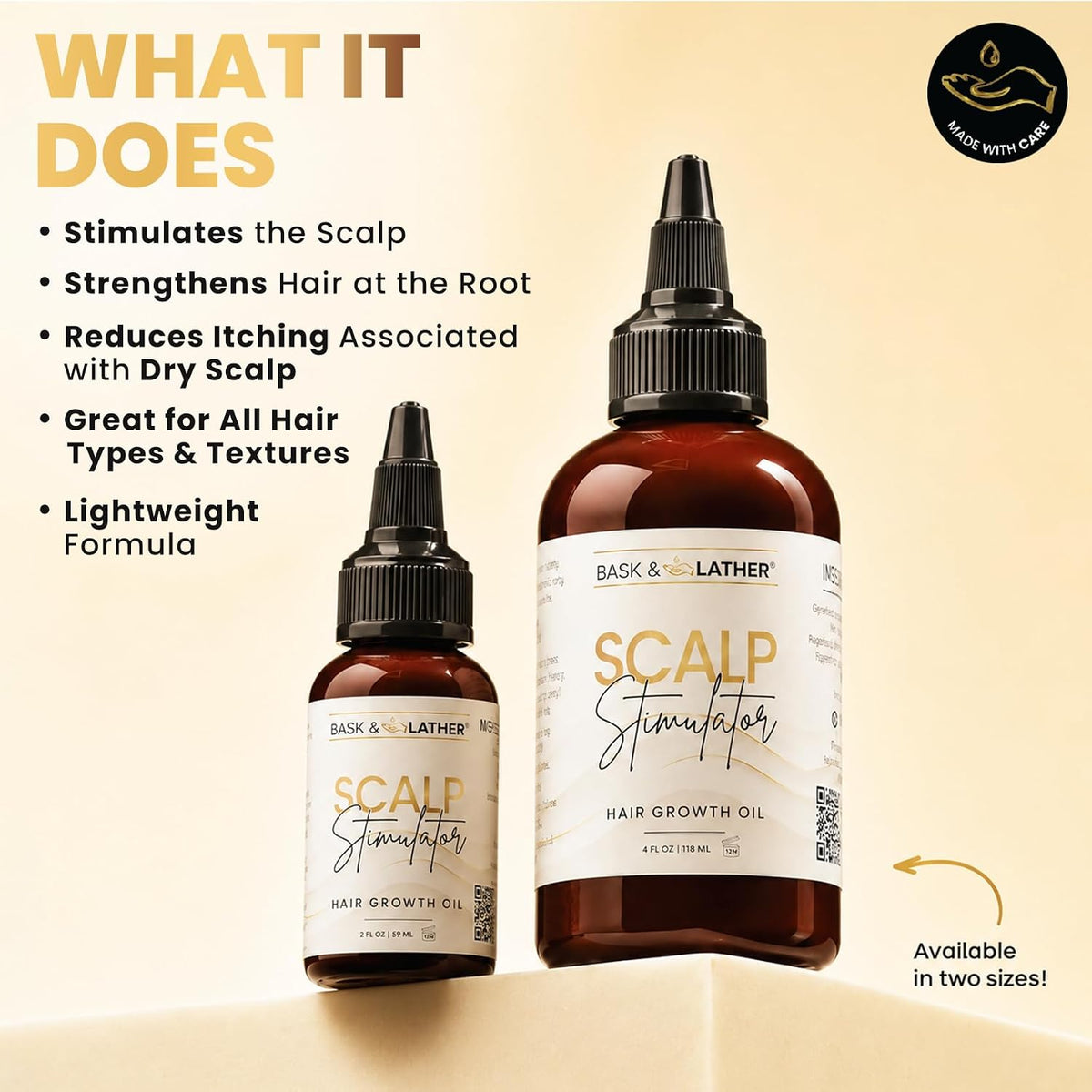 Bask & Lather Scalp Stimulator Hair Growth Oil 2 fl oz (59 ml)