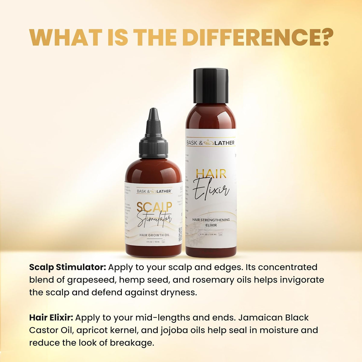 Bask & Lather Hair Elixir Oil 4 fl oz (118 ml)