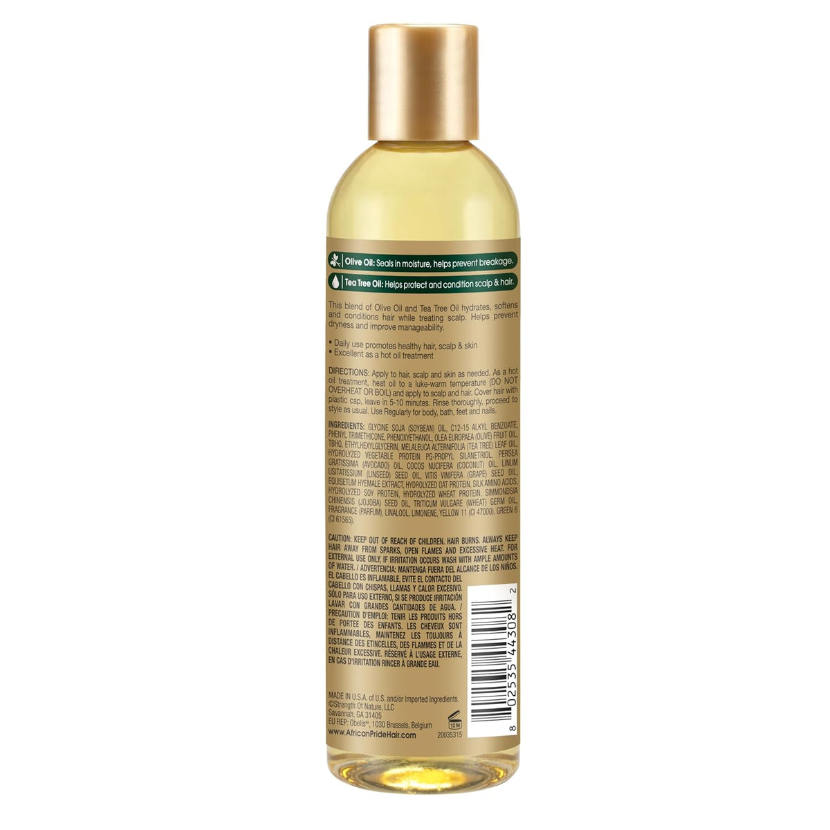 African Pride Olive Miracle Growth Oil Anti-Breakage, 8 oz (237 ml)