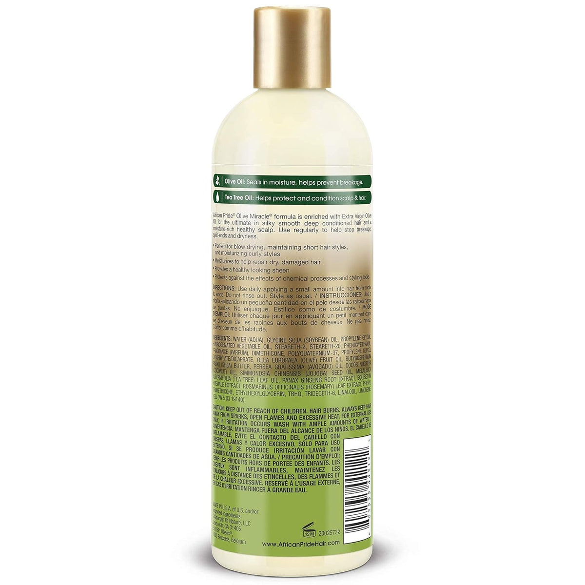 African Pride Olive Miracle Moisturizer Lotion Anti-Breakage, 12 oz (355 ml)