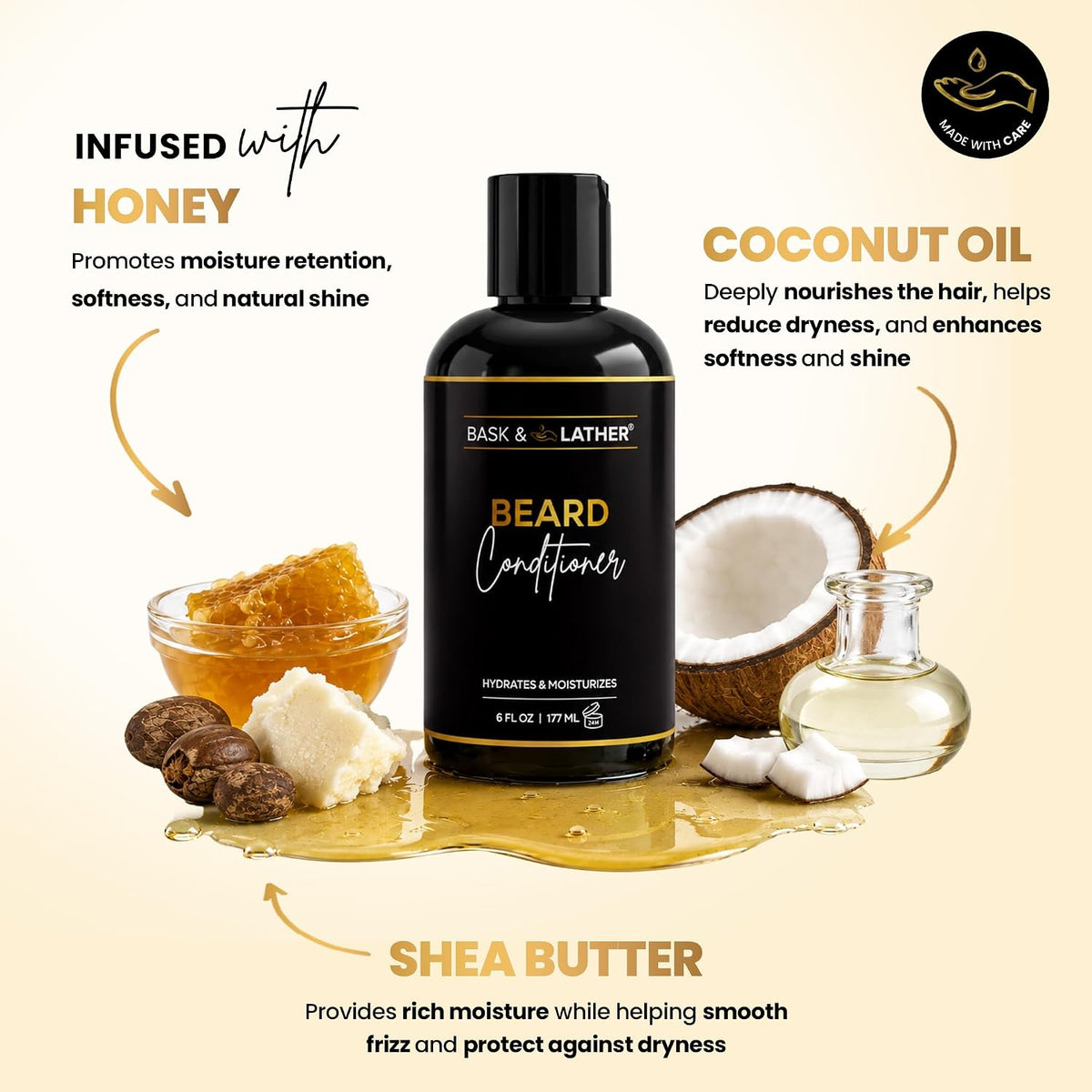 Bask & Lather Beard Conditioner 6 fl oz (177 ml)