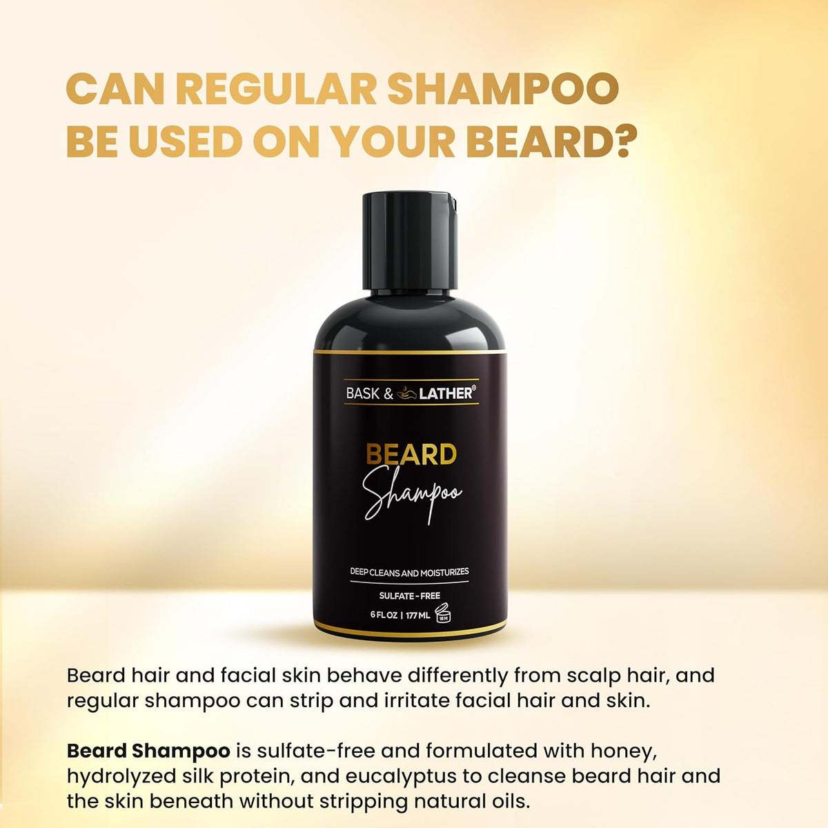 Bask & Lather Beard Shampoo 6 fl oz (177 ml)